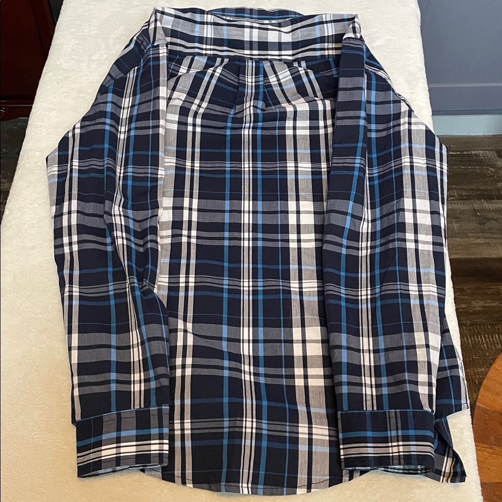 U.S. Polo Assn. Navy and White‎ Plaid Shirt - Picture 5 of 5